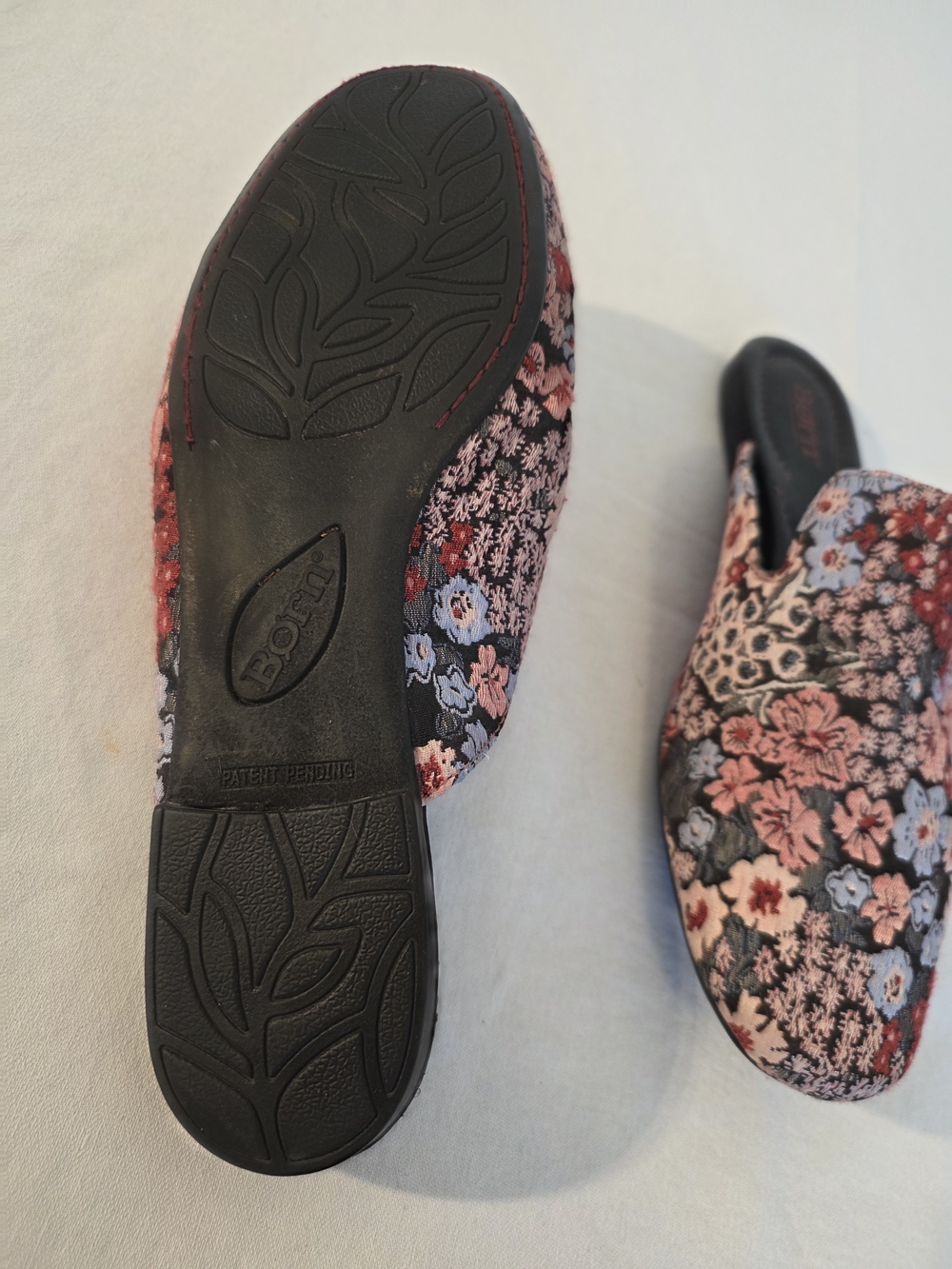 Born Embroidered Floral Slip-On Mules in Black, Red & Pink - Picture 3 of 5